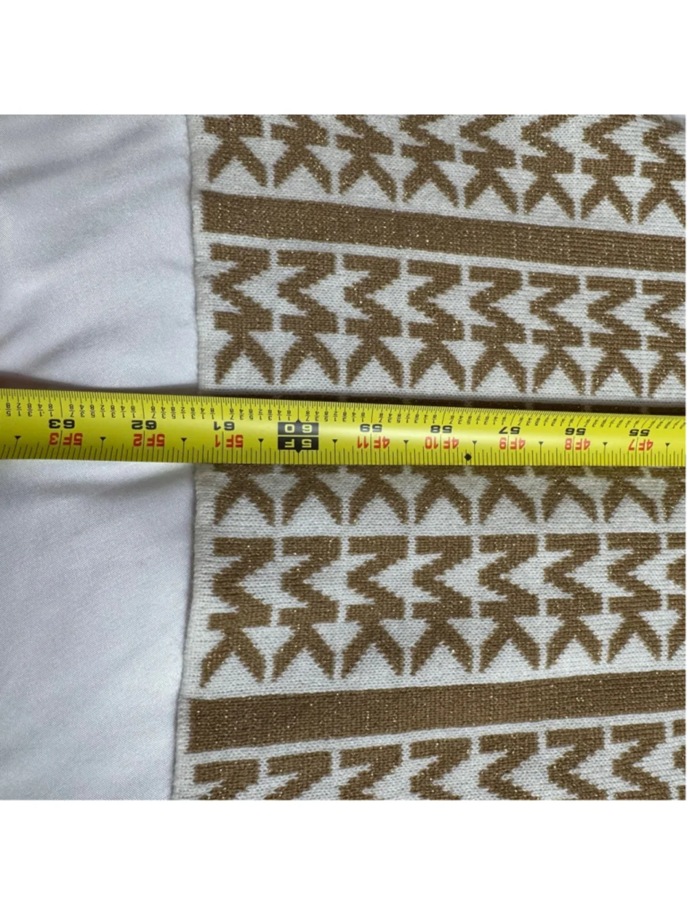 Women's Michael Kors One Size White Gold Logo Scarf